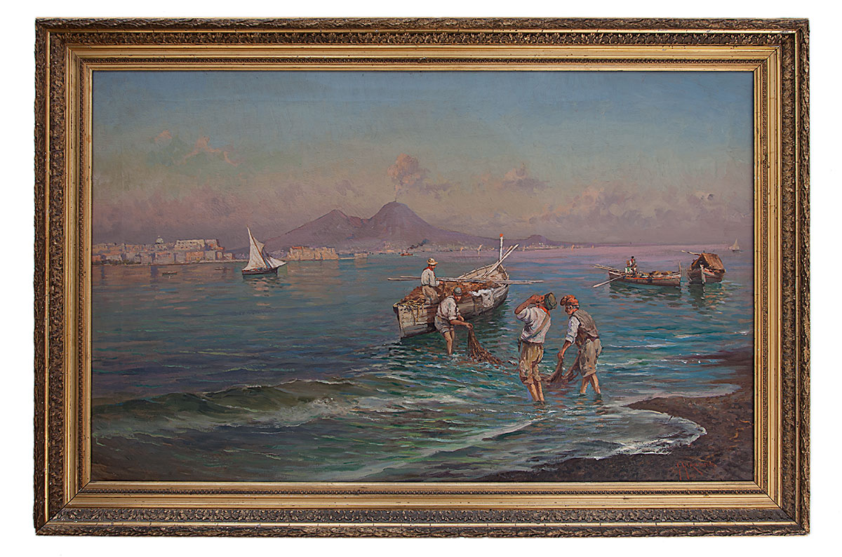giuseppe giardiello: Pescatori nel golfo di Napoli