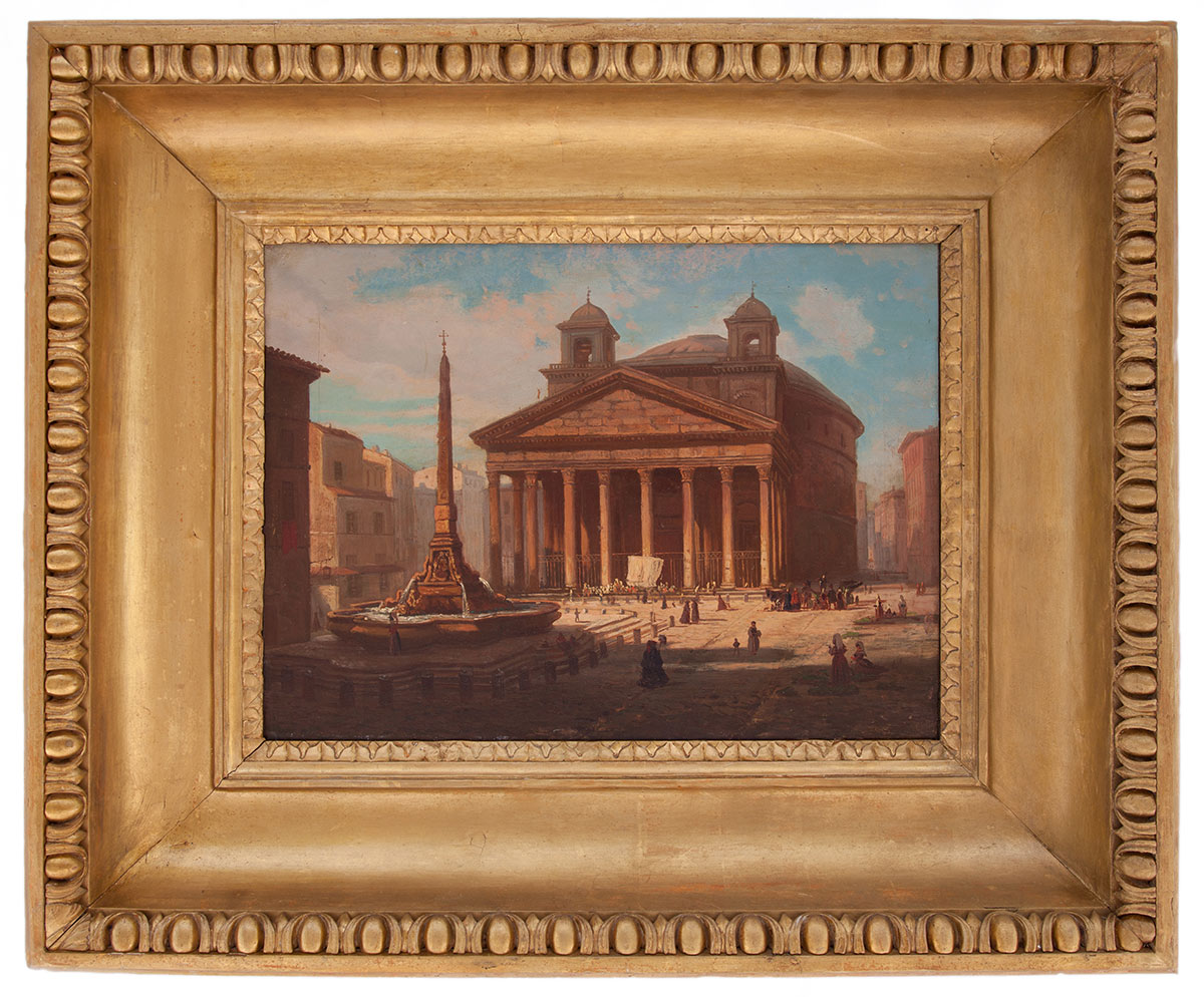 ippolito caffi: Il Pantheon a Roma