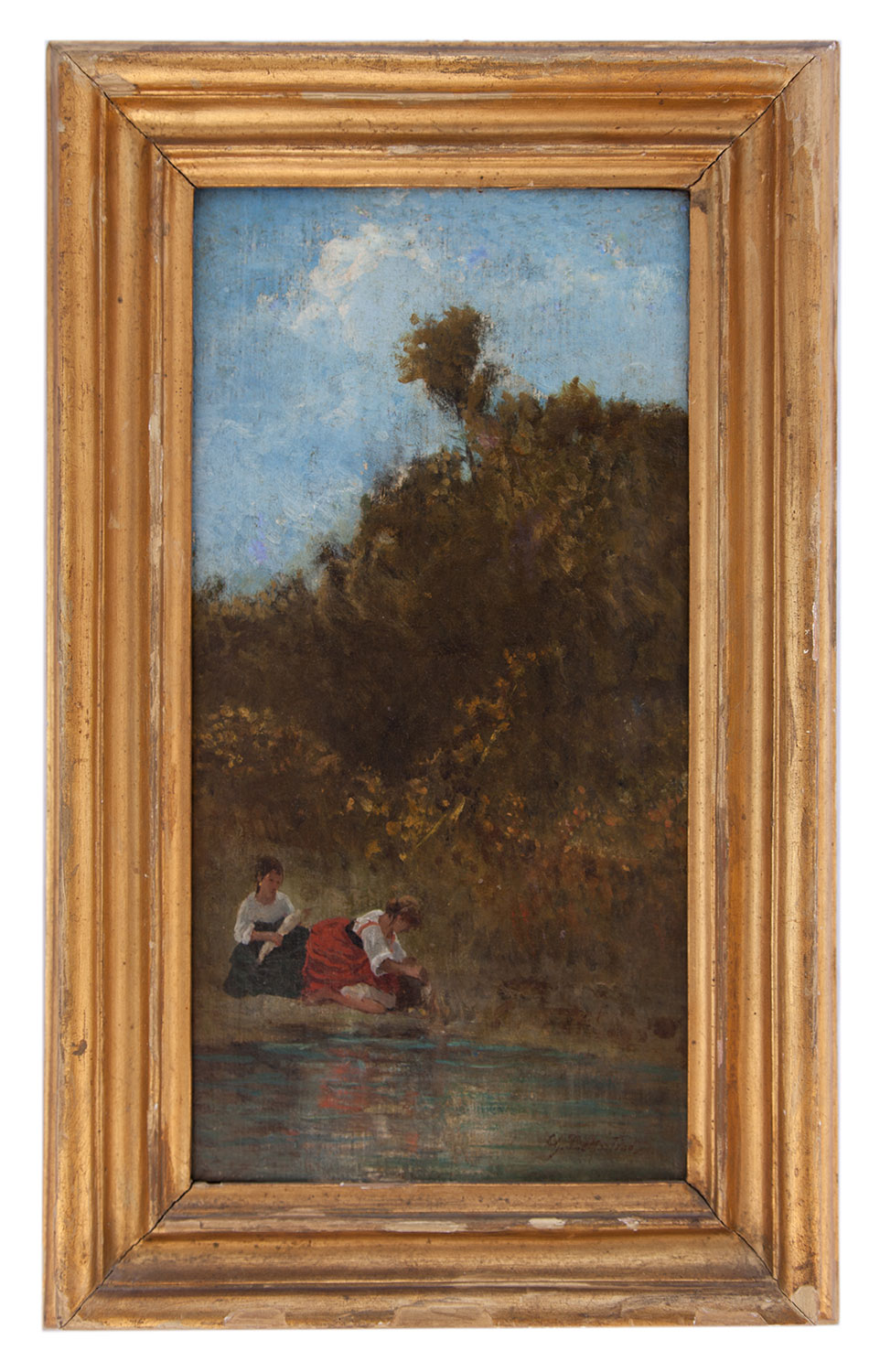 giovanni de martino: Lavandaie al fiume