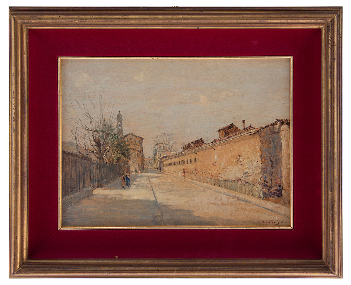 giuseppe omio: Milano, Via Santa Barnaba dietro la caserma Lamarmora