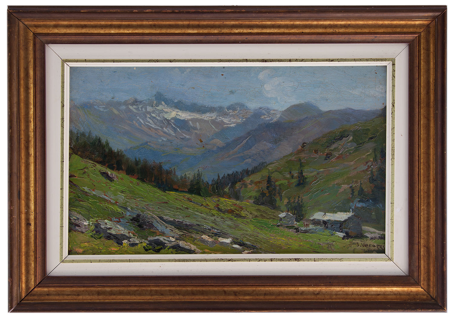 serafino verazzi: Paesaggio di montagna