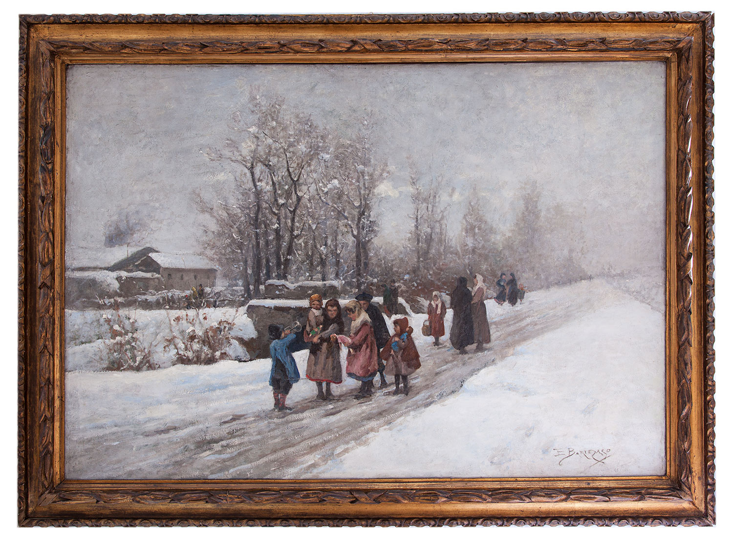 enrico bartezago: Nevicata con bambini