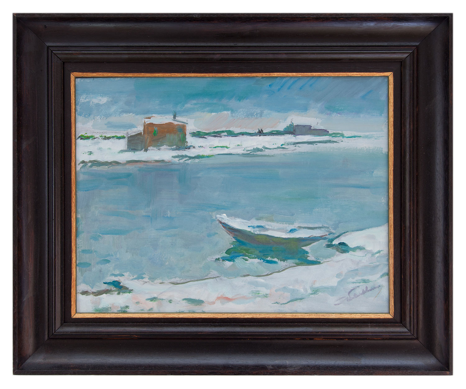 eugenio polesello: Nevicata a Burano