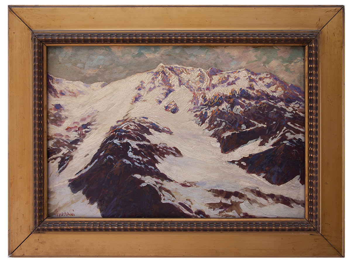 luigi liverani: Paesaggio montano innevato