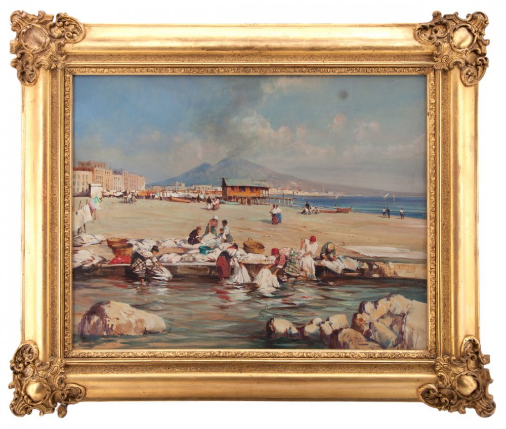 attilio pratella: Lavandaie a Napoli