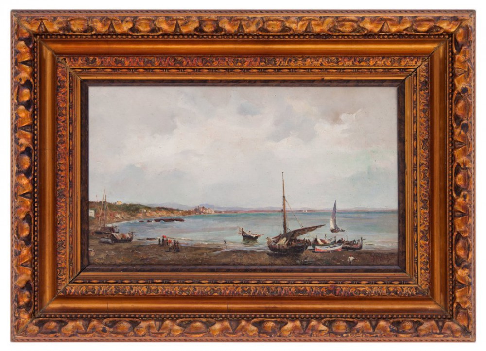 filippo mola: Veduta del porto d'Anzio 
