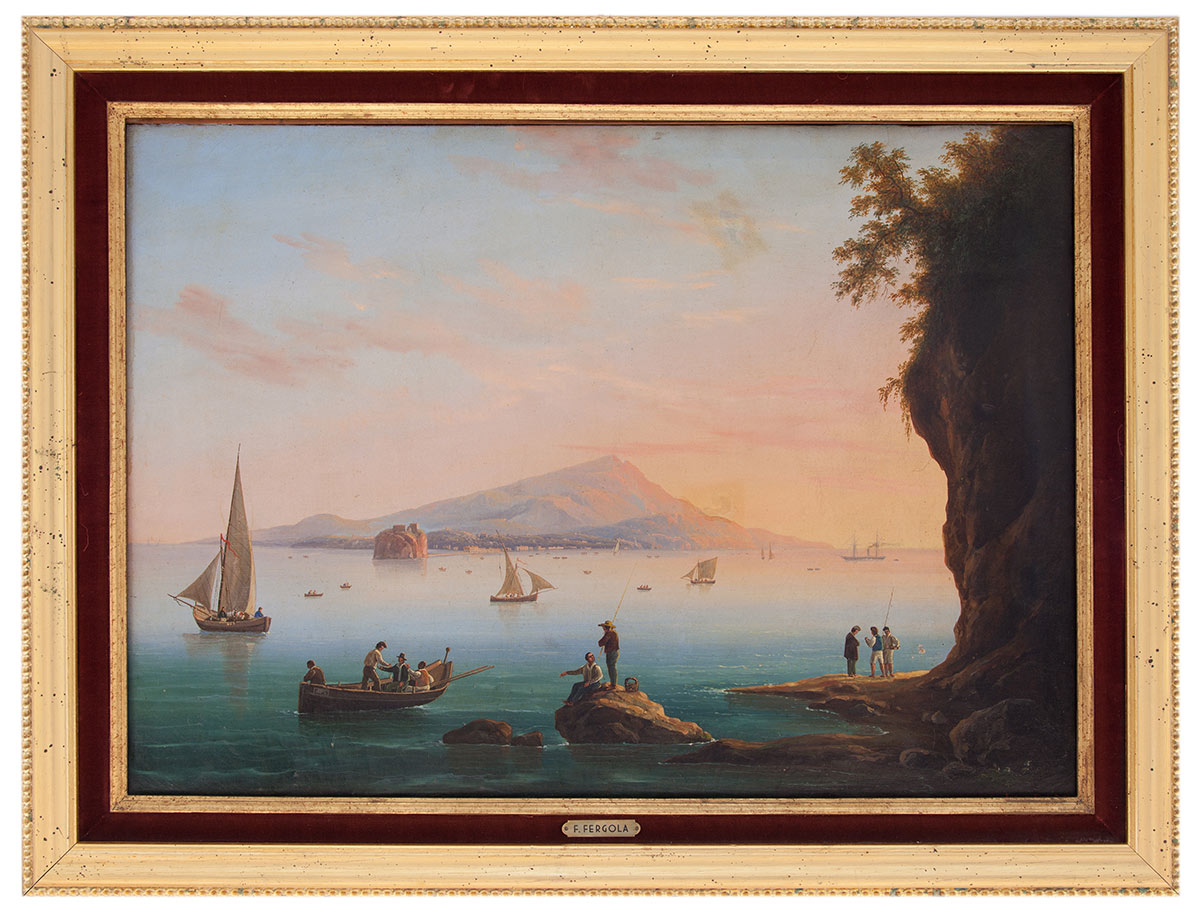 francesco fergola: Veduta dell'isola di Ischia