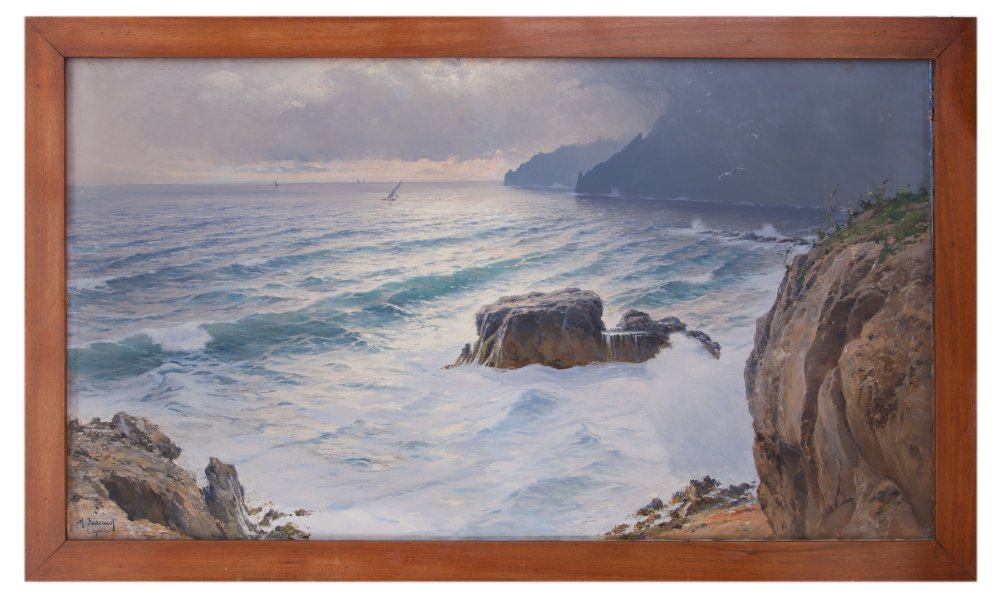 michele federico: Mareggiata a Capri
