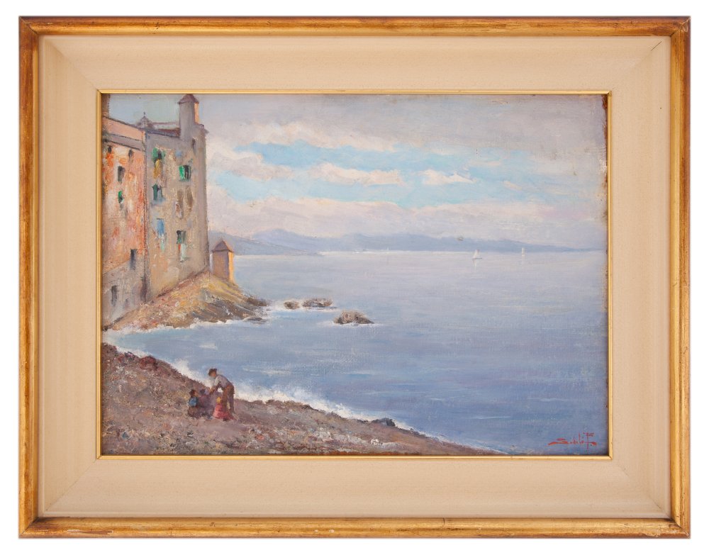 pacifico sidoli: Sulla spiaggia di Camogli