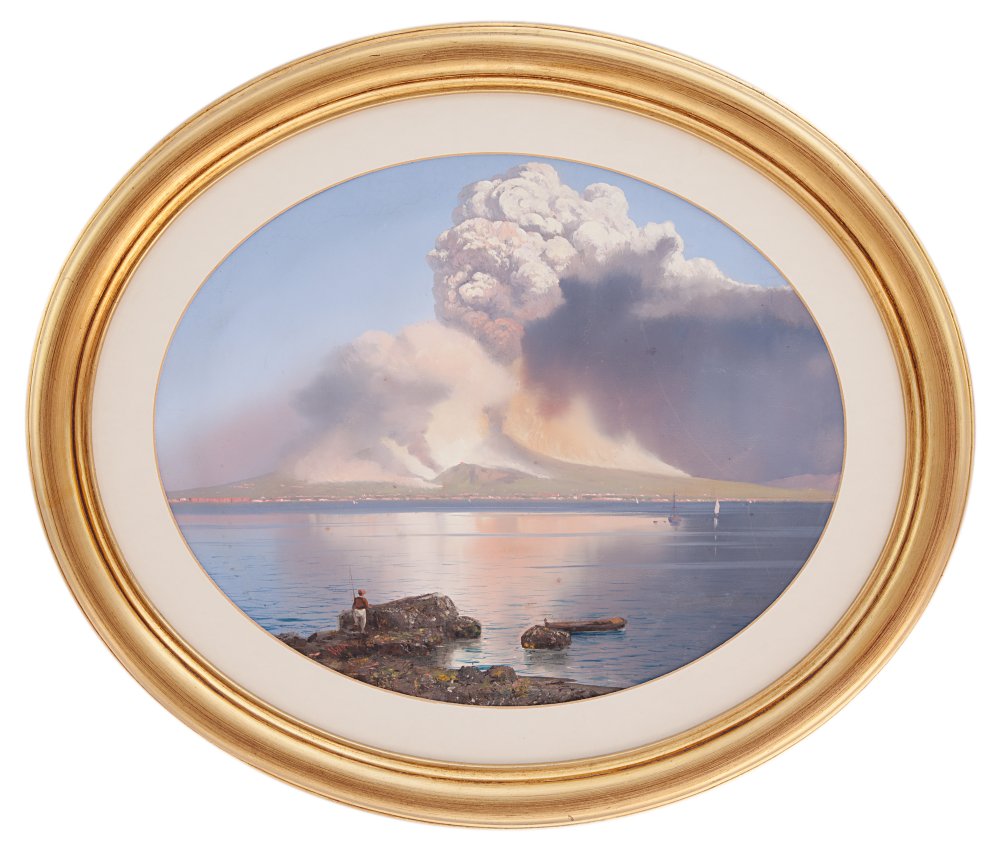 cesare uva: Il Vesuvio in eruzione