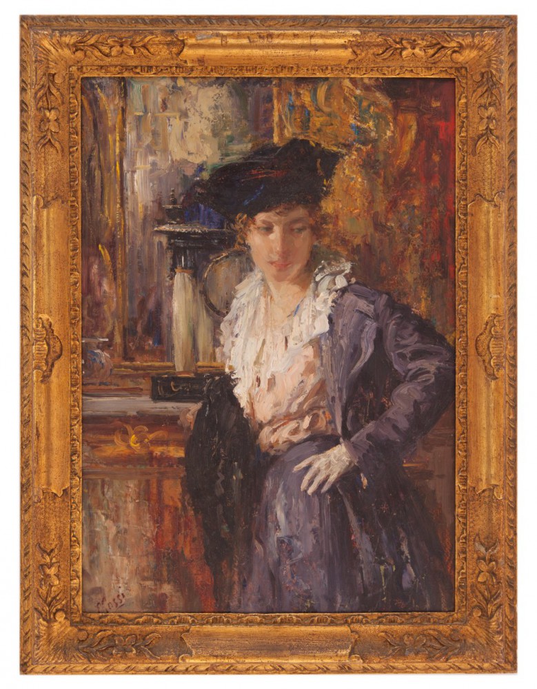 erminio rossi: Interno con figura femminile