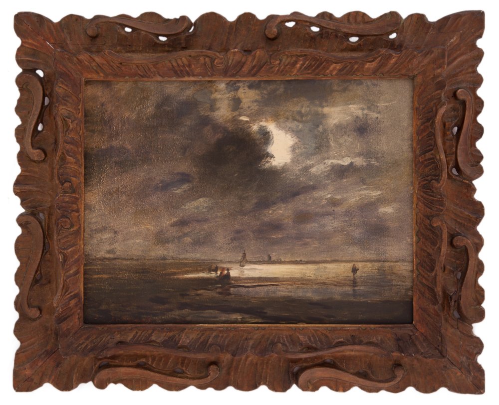 giuseppe miti zanetti: Temporale in laguna (Venezia)