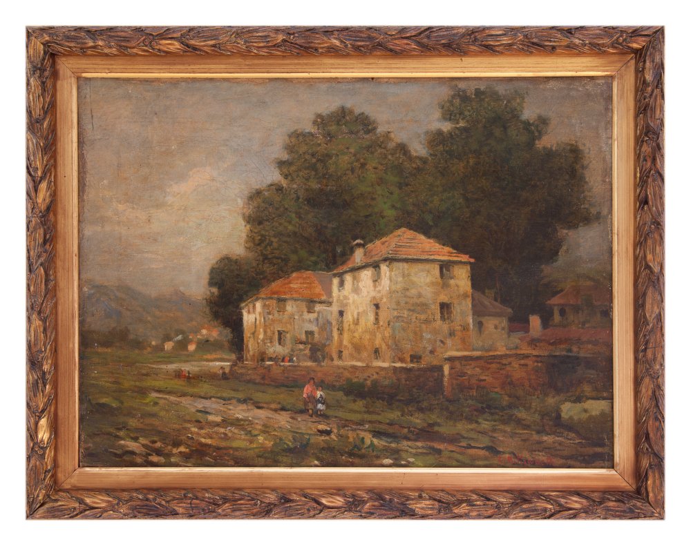 giuseppe miti zanetti: Borgo visto dalla secca