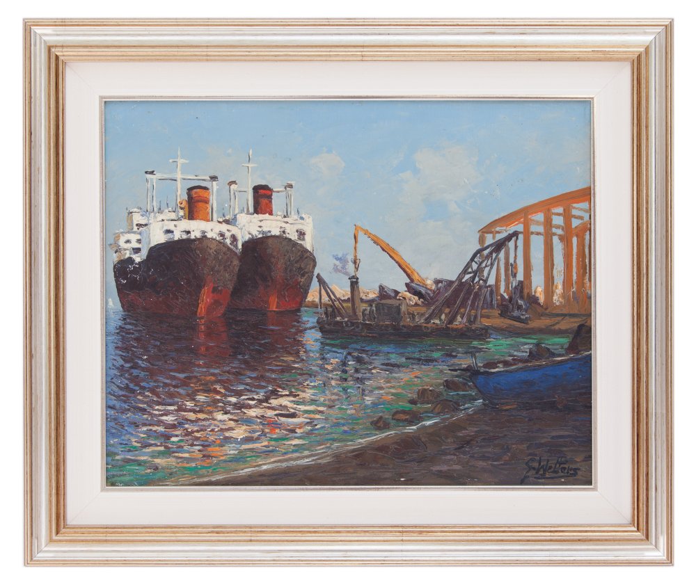 guglielmo welters: Darsena di demolizione, Savona 1962
