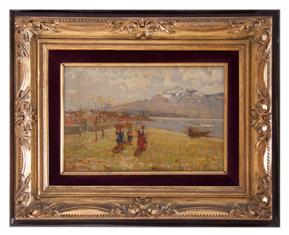 ludovico cavaleri: Contadine lago di Como