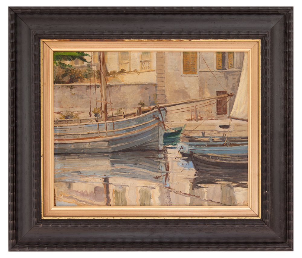omero solaro: Angolo di porto (lago di Garda)