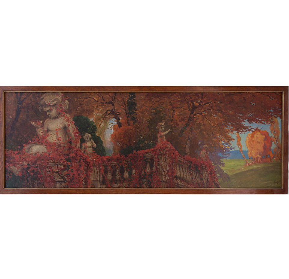 ugo flumiani: Putti in giardino