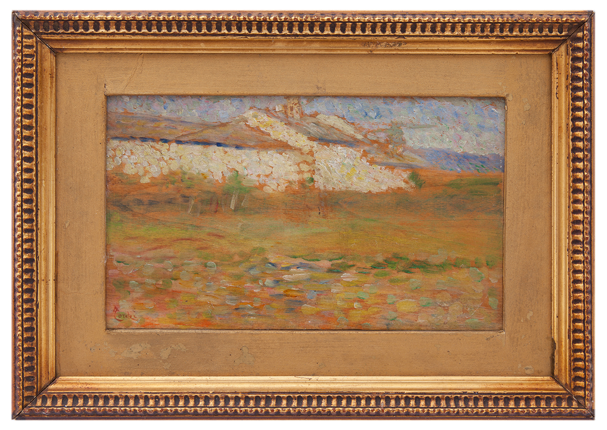 angelo torchi: Paesaggio con cascinale