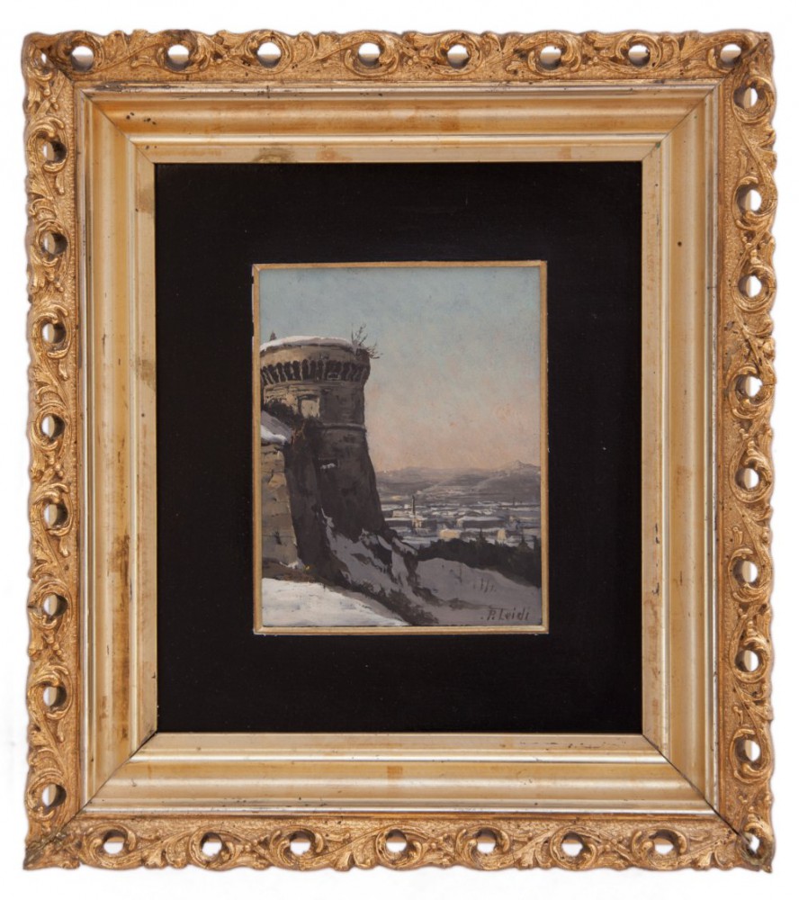 pietro leidi: Castello innevato