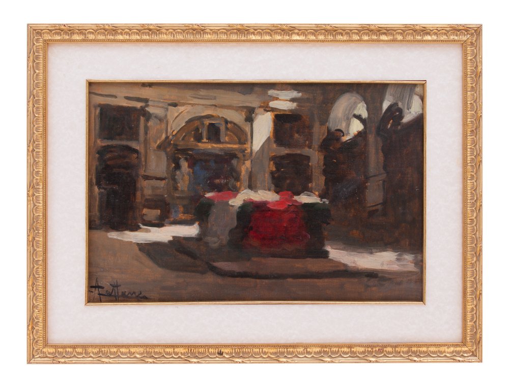 achille cattaneo: Interno di chiesa