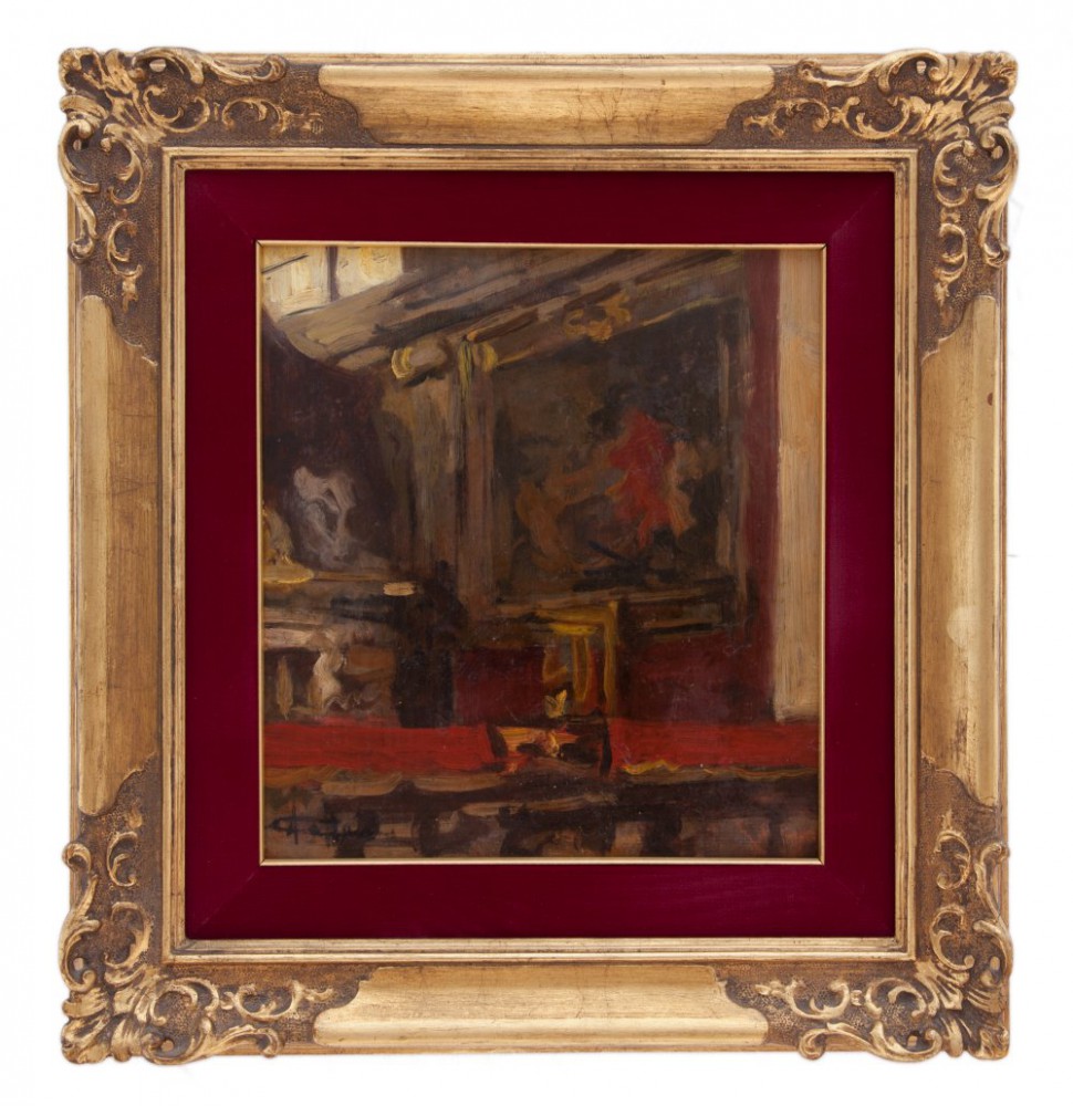 achille cattaneo: Interno di chiesa a Milano