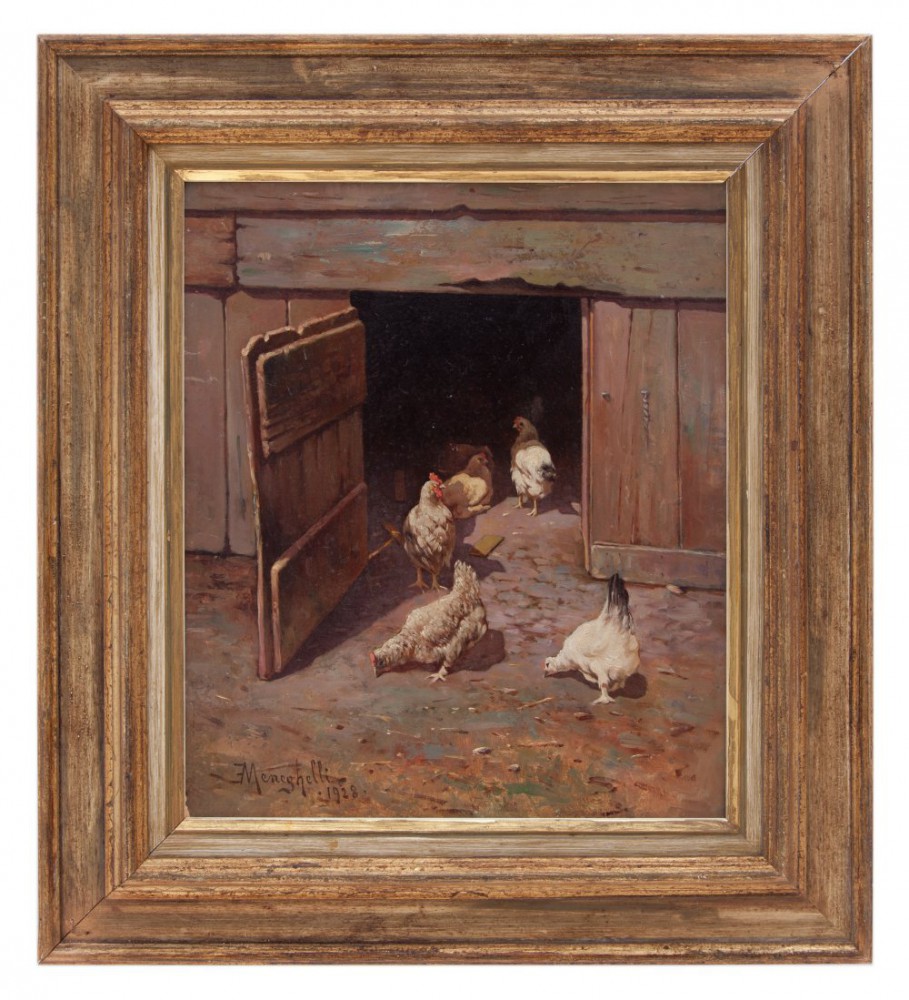 enrico meneghelli: Galline al pollaio