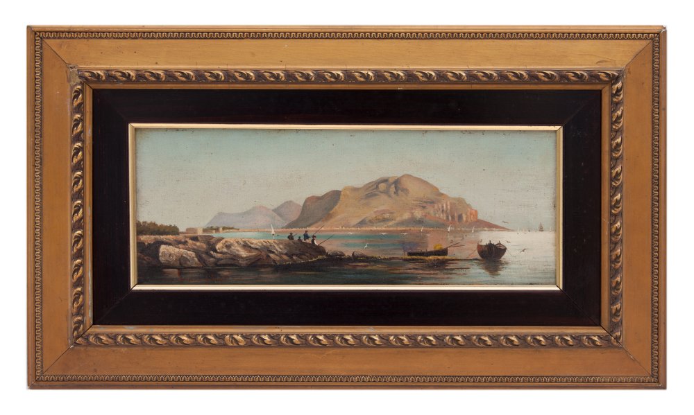 firma indecifrata del xix secolo: Il Monte Pellegrino a Palermo
