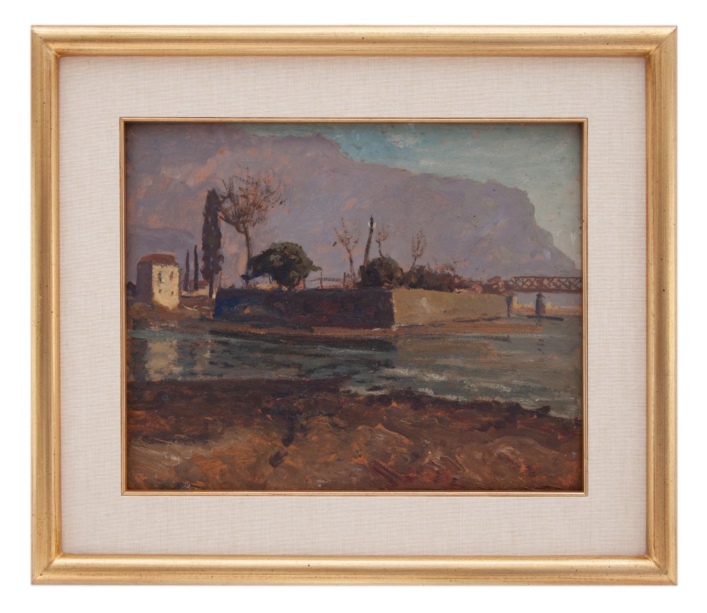 luigi zago: Il ponte di ferro, Lecco 