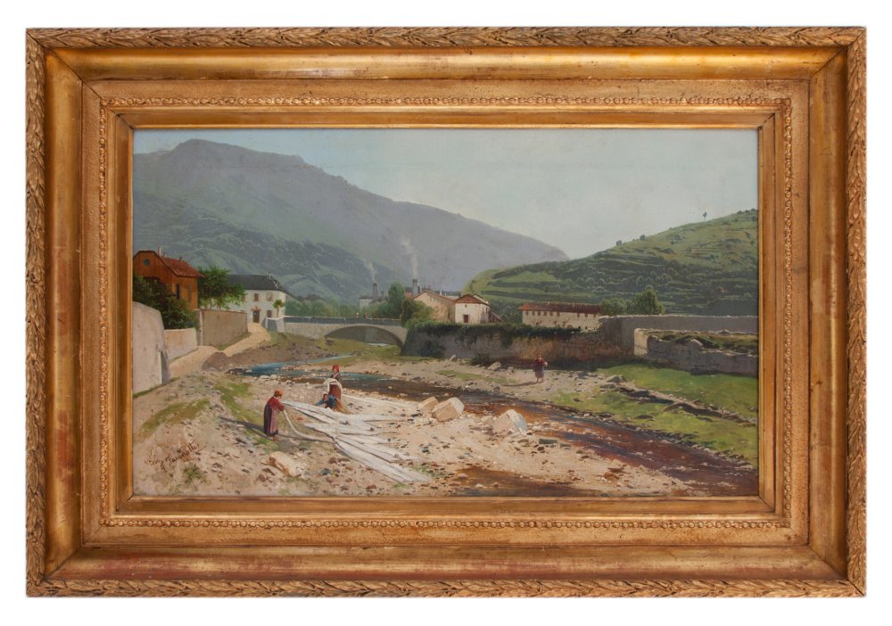 gaetano fasanotti: Lavandaie al fiume