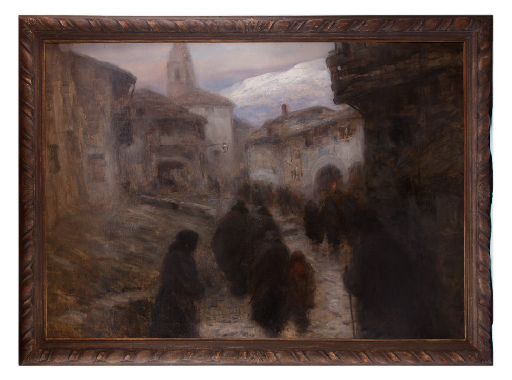 vittore antonio cargnel: Prima della messa dat. 1918