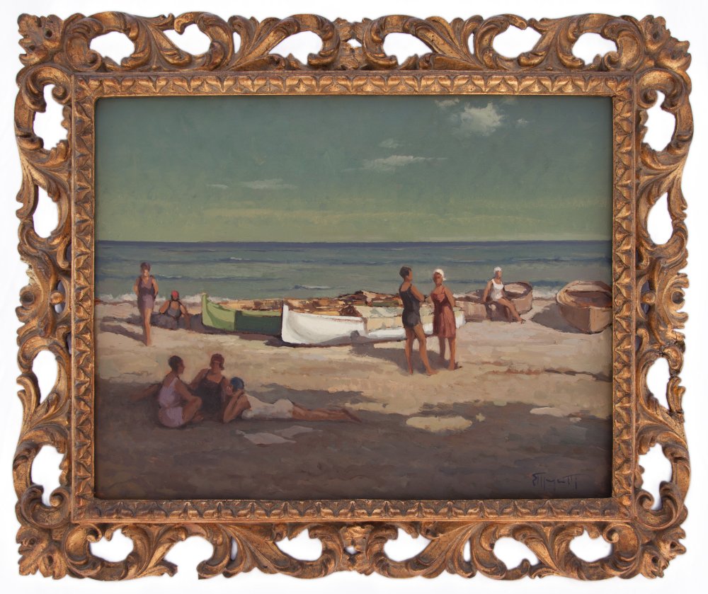ercole magrotti: Sulla spiaggia di Alassio