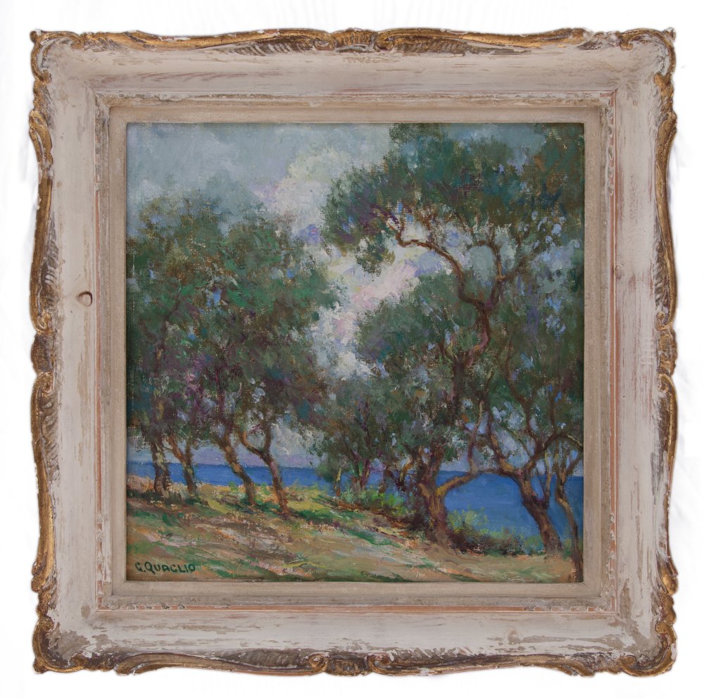 gianni quaglio: Olivi sul mare a Zoagli