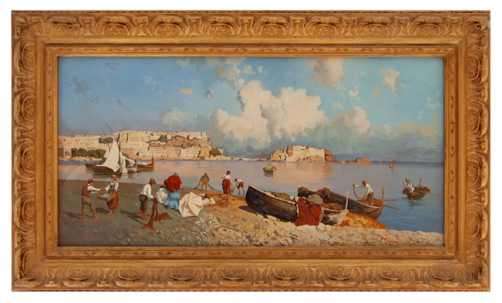 f.scoppa: Pescatori in spiaggia a Napoli