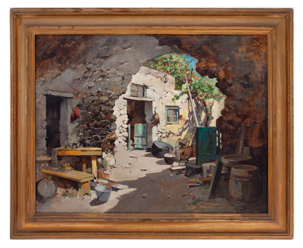 felice giordano: Cortile a Capri