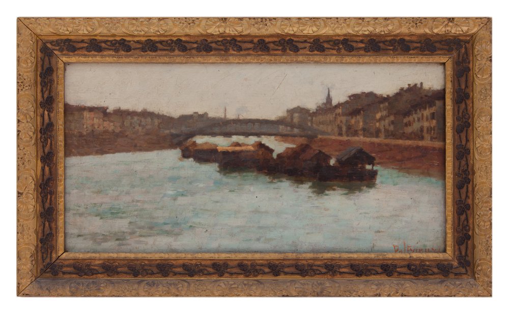 oreste paltrinieri: Mulini sull'Adige a Verona 1894
