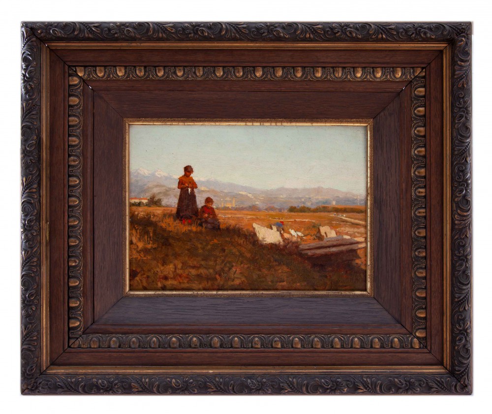 giovanni zoccatelli: Contadinelle nella campagna Veronese