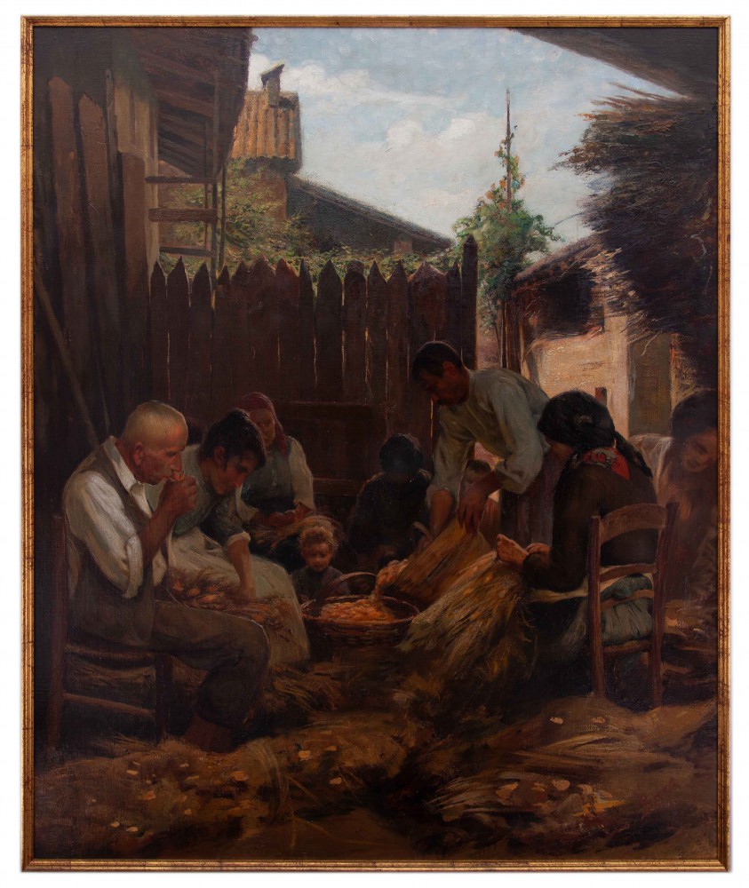 luigi bocca: Spannocchiatura del grano