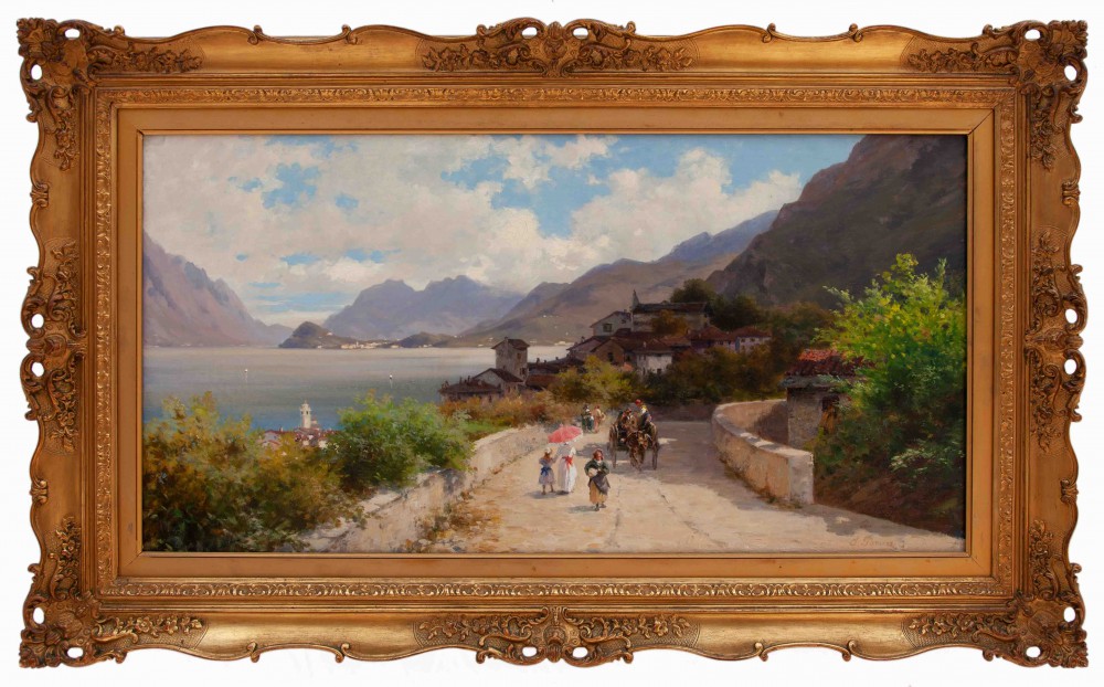 silvio poma: La punta di Bellagio vista da Nobialllo, Lago di Como