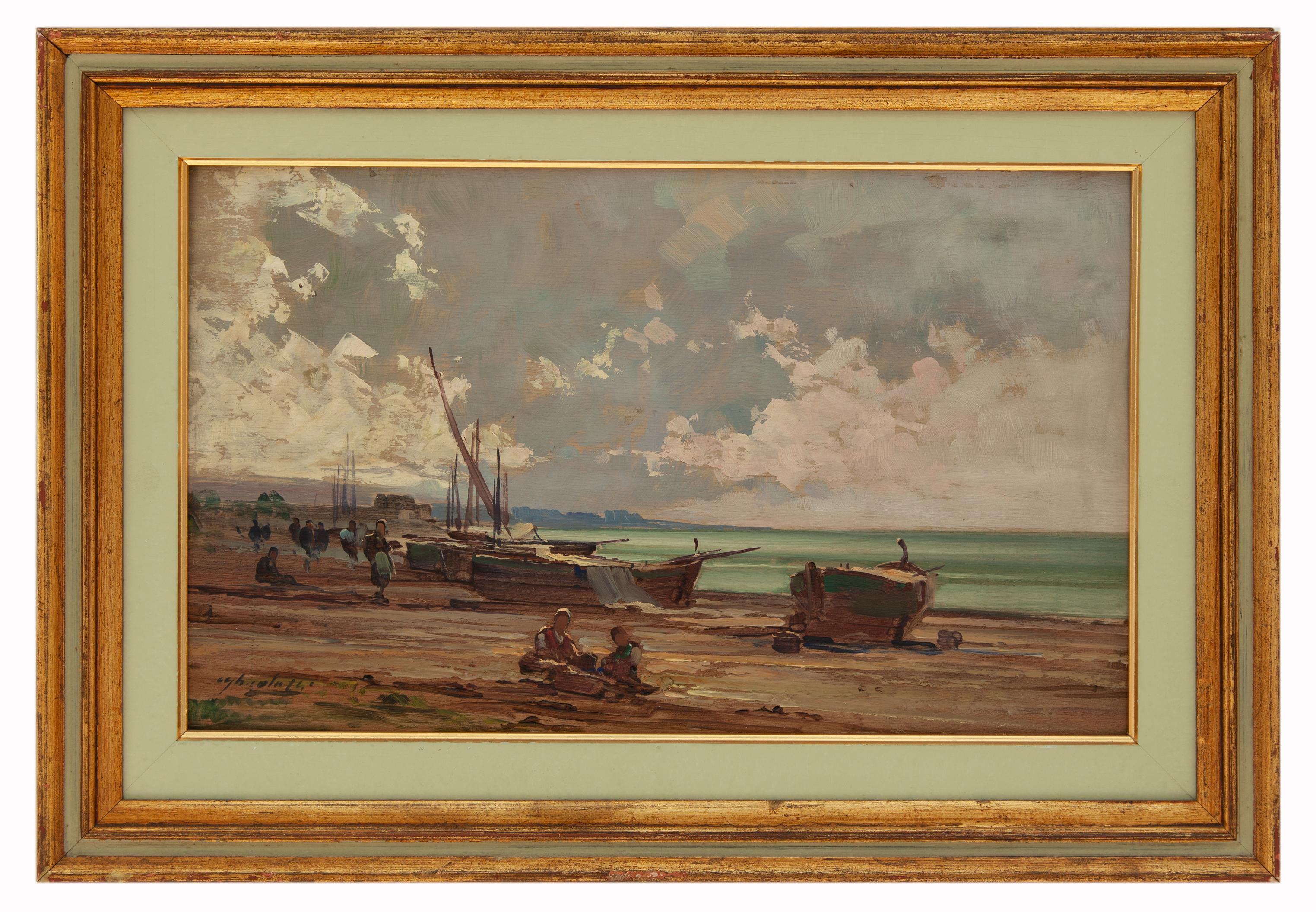 cesare gheduzzi: Sulla spiaggia di Bordighera