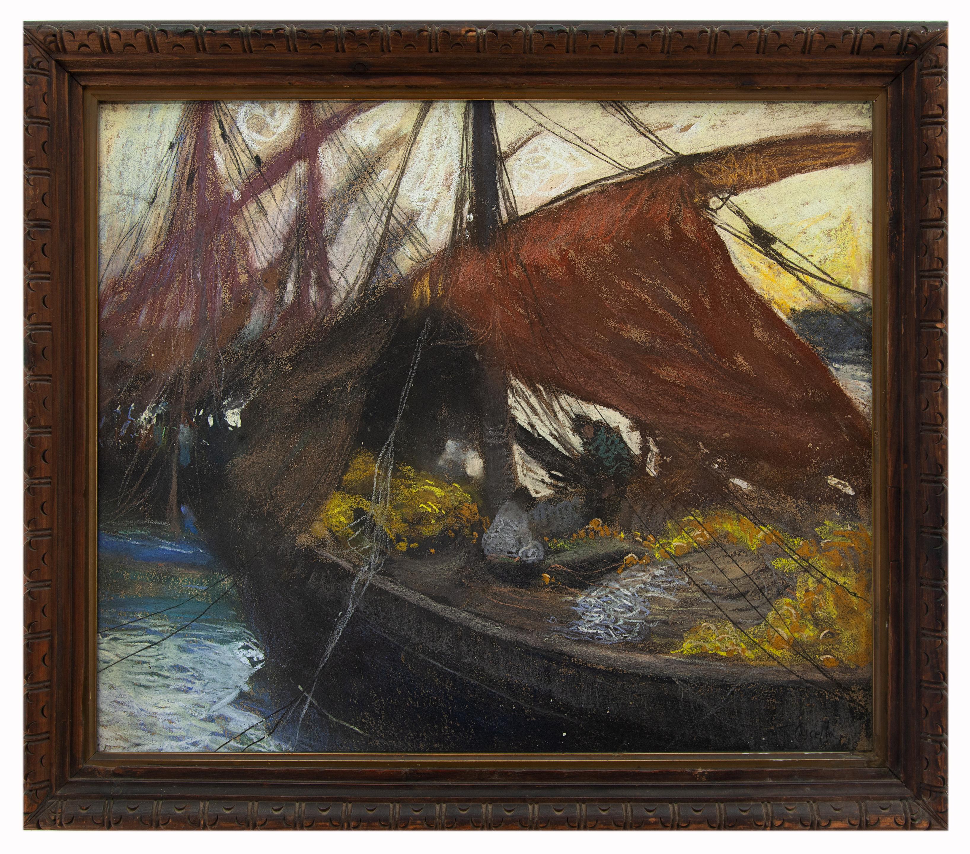 tommaso cascella: Porto di Ortona a mare 1908