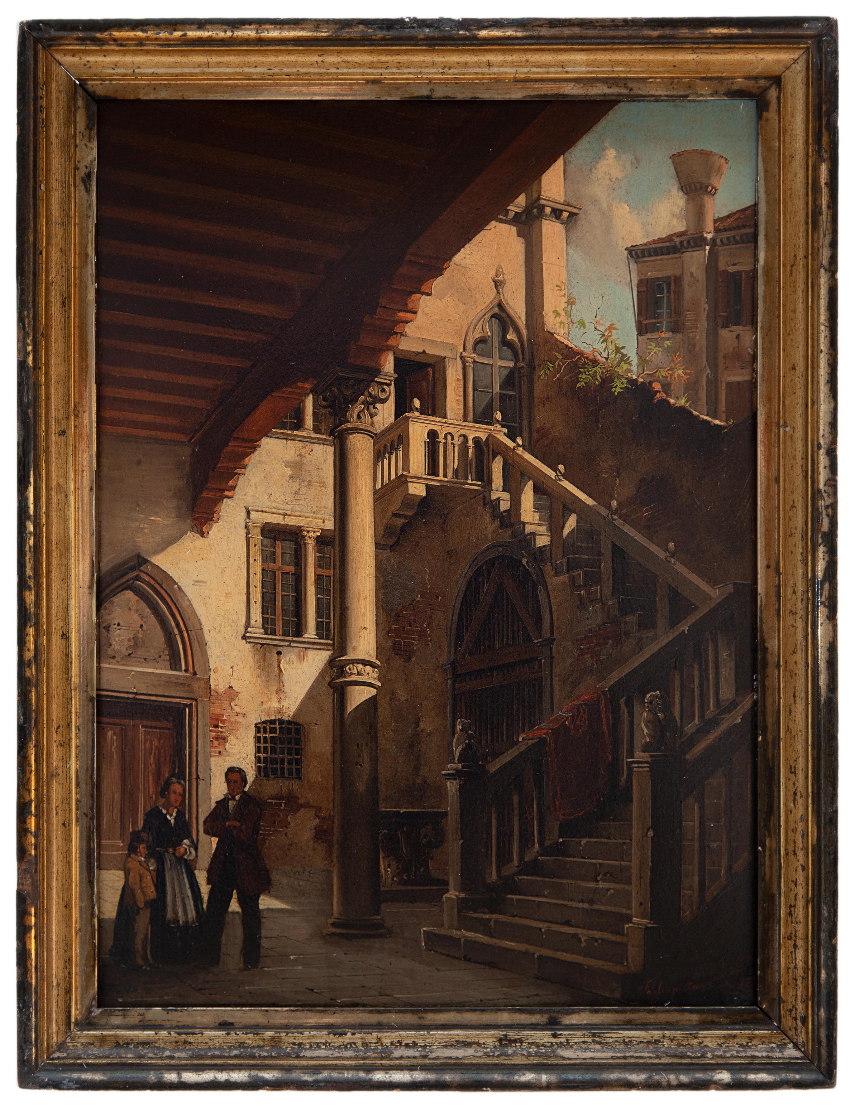 tranquillo tagliapietra: Cortile di Palazzo da Mula in Venezia
