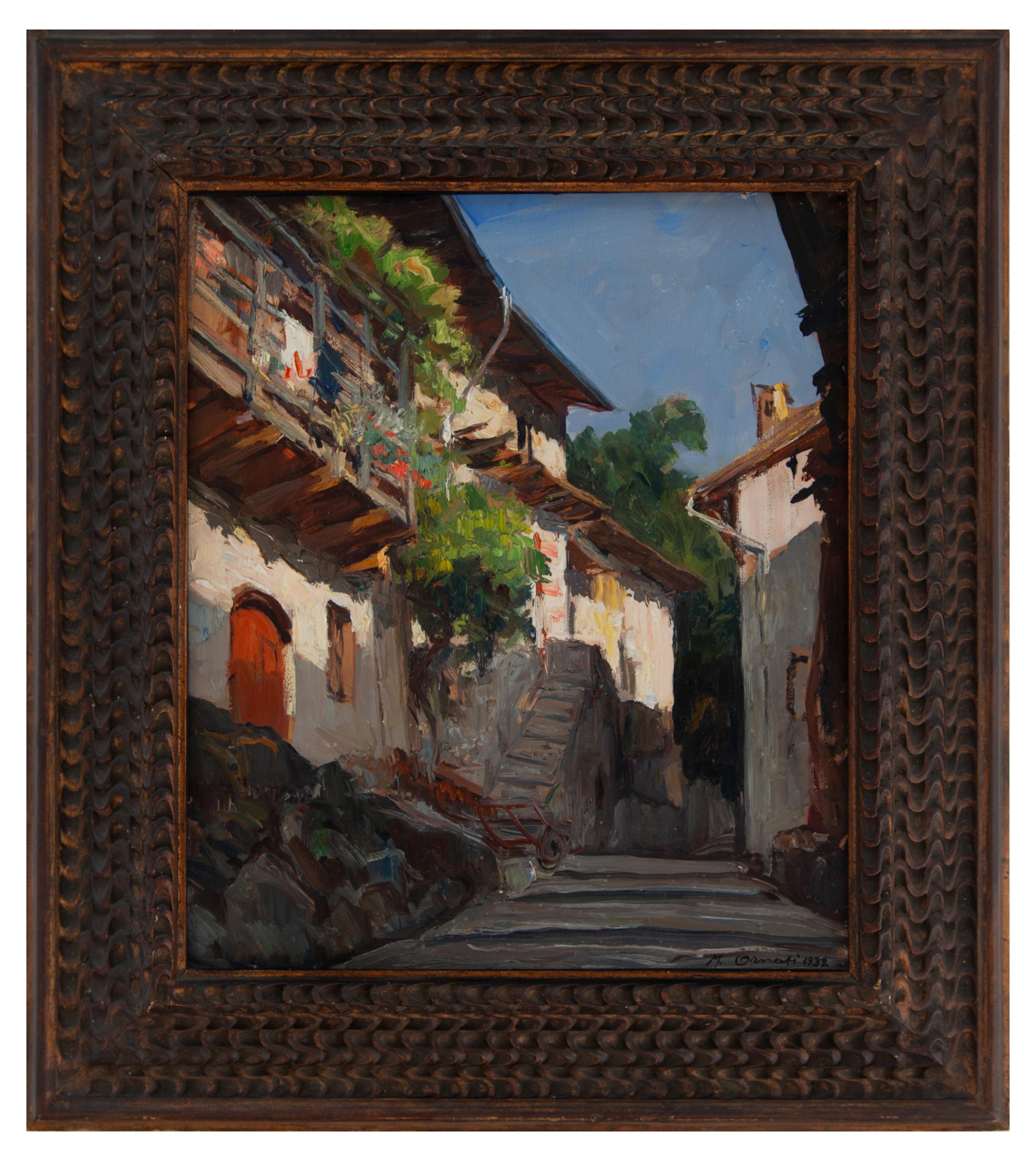 mario ornati: Via di paese - 1932