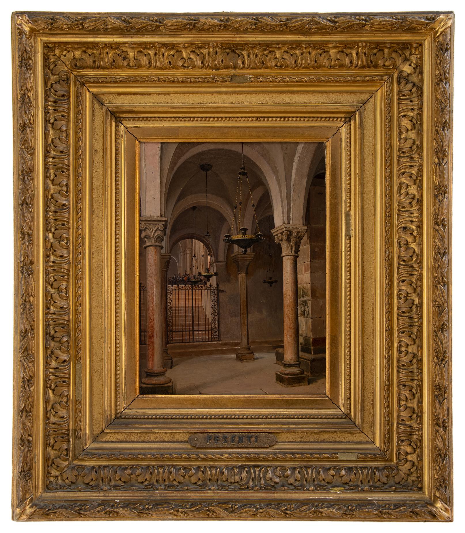 domenico pesenti: Interno di chiesa 