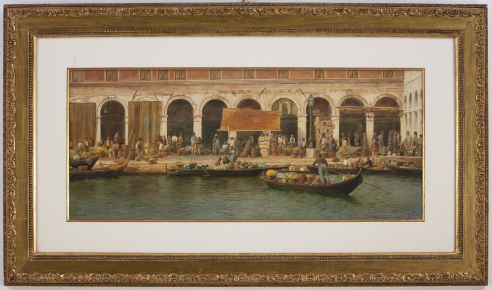 alberto prosdocimi: Mercato di Rialto Pub. Col. pag. 45 Cat.Grand Tour Mostra RezArte 2017 ( RE )